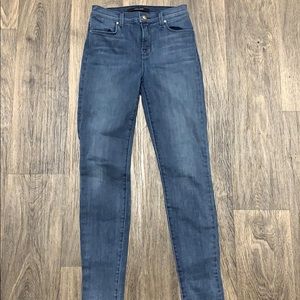 Medium washed jeans.